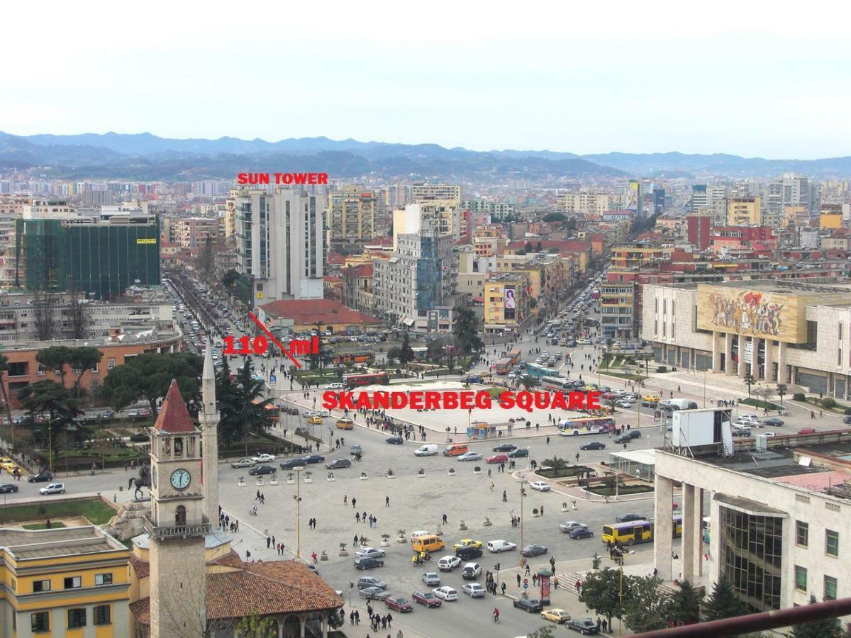 Ferienwohnung Sun Tower-Center Of Tirana Exterior foto